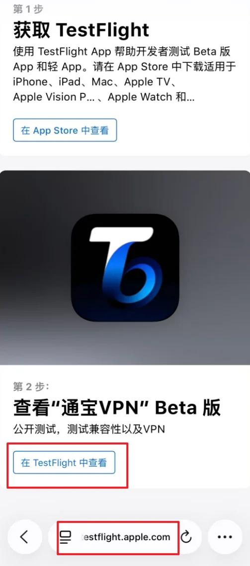 Open the public-beta link in Safari