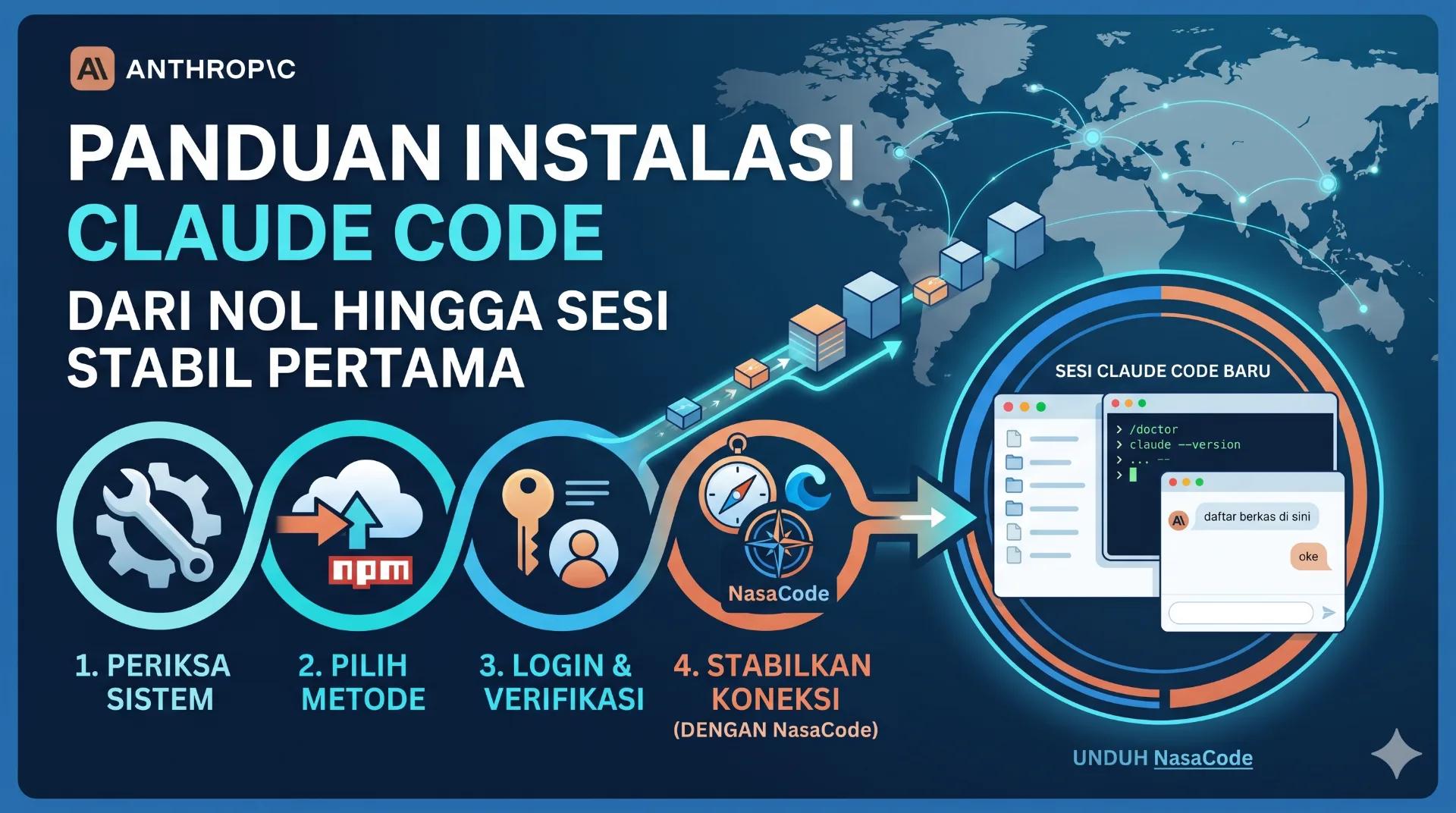 Pasang Claude Code Tanpa Macet di Run Pertama - NasaCode VPN
