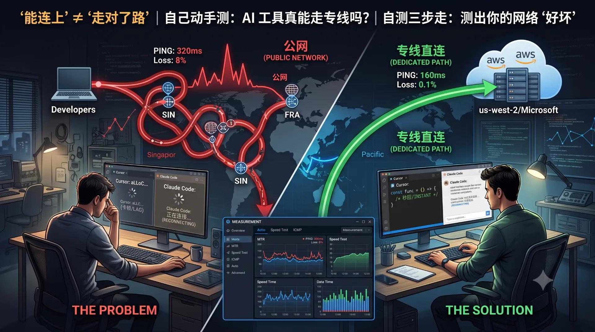 AI 编程总卡顿?三步自测你走没走专线直连 | NasaCode - 那啥Code（NasaCode）