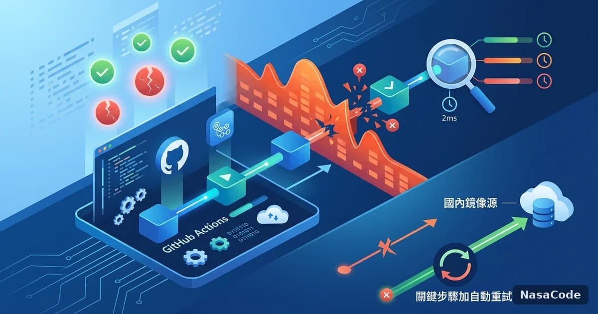 GitHub Actions 构建随机失败怎么排查?自托管 Runner 网络抖动排查指南 - 那啥Code（NasaCode）