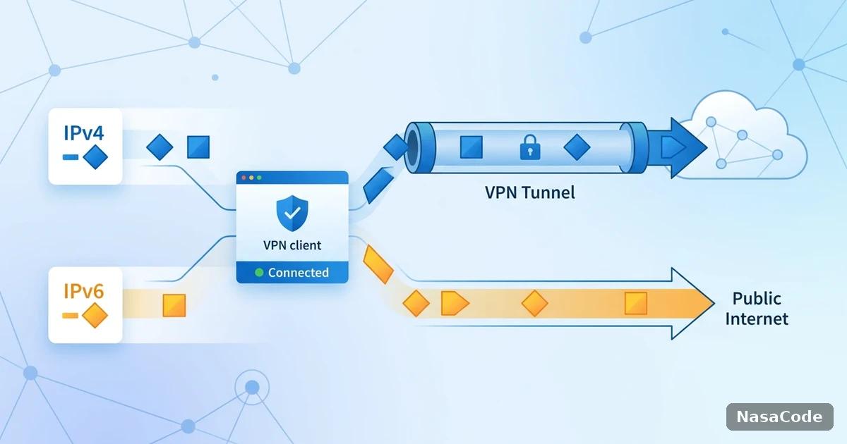IPv6 环境下 VPN 连接为什么会「半生效」？双栈网络路由机制全解析 - NasaCode VPN