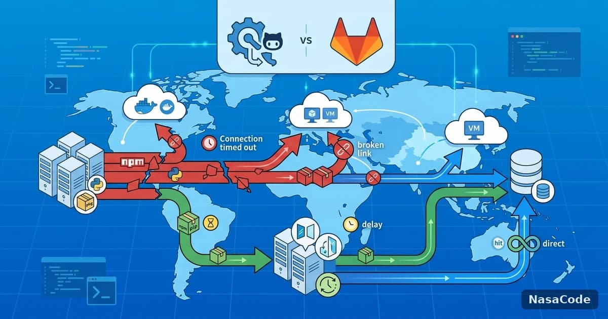 GitHub Actions/GitLab CI 跨境拉依赖包总超时?换镜像源前先看这个 - 那啥Code（NasaCode）