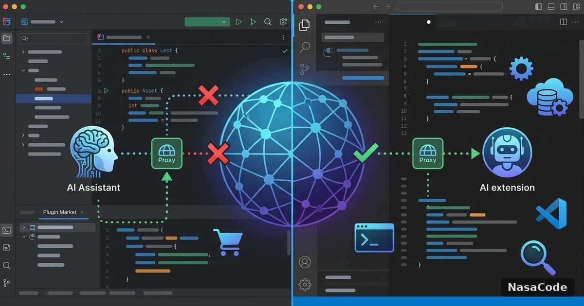 JetBrains AI Assistant 连不上?插件级代理排查与 VS Code 对比 - 那啥Code（NasaCode）