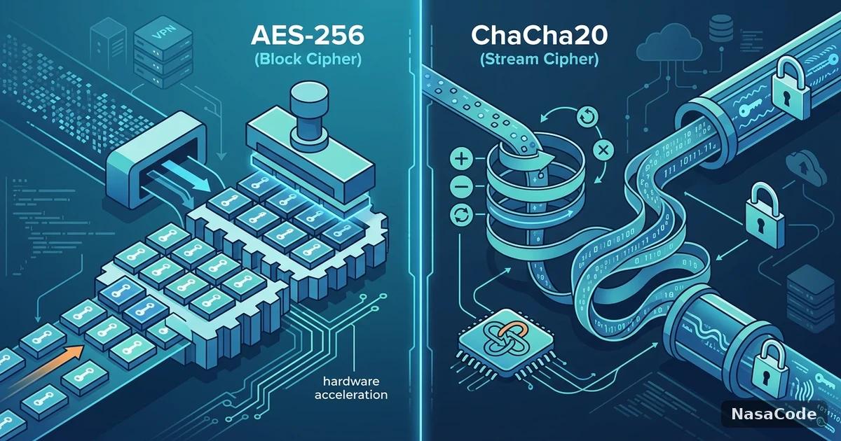VPN 加密算法科普:AES-256 和 ChaCha20,到底有什么区别 - NasaCode VPN